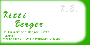 kitti berger business card